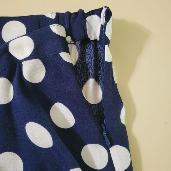 Talbots Navy Dotty Print Midi Skirt - Picture 9 of 15